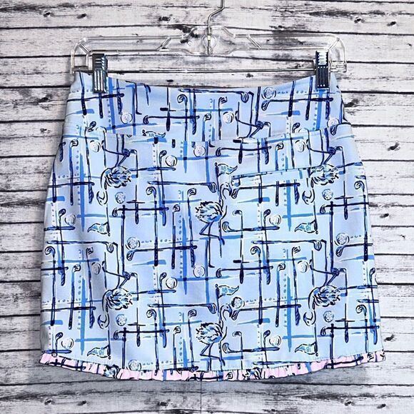 Lilly Pulitzer UPF 50+ Fairway Performance Skort Talk Birdie To Me - Picture 4 of 11